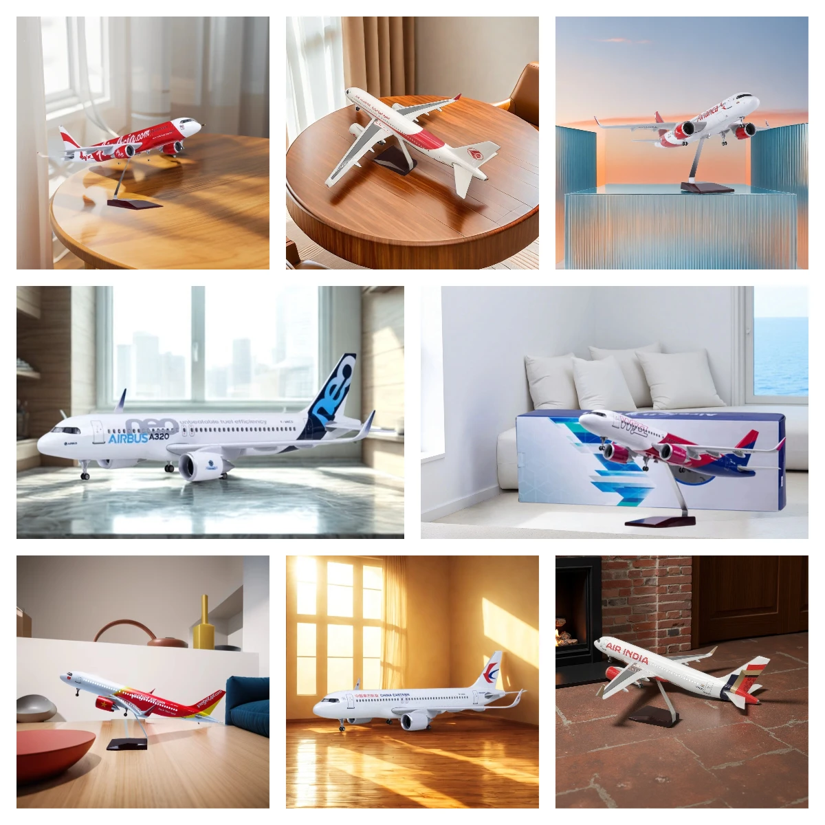

47cm Plane Toy Airplane Model 320NEO Spirit Airlines A320 NEO Aviation Enthusiast Gift Resin Aircraft With Wheels & Led Light