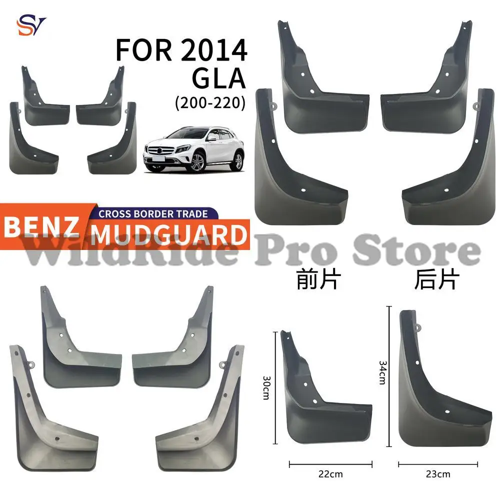 

Front and Rear Mud Flaps for 2015-2019 Mercedes Benz GLA 200 220 Easy Installation PP Soft Rubber Tire Fender Guards Protection