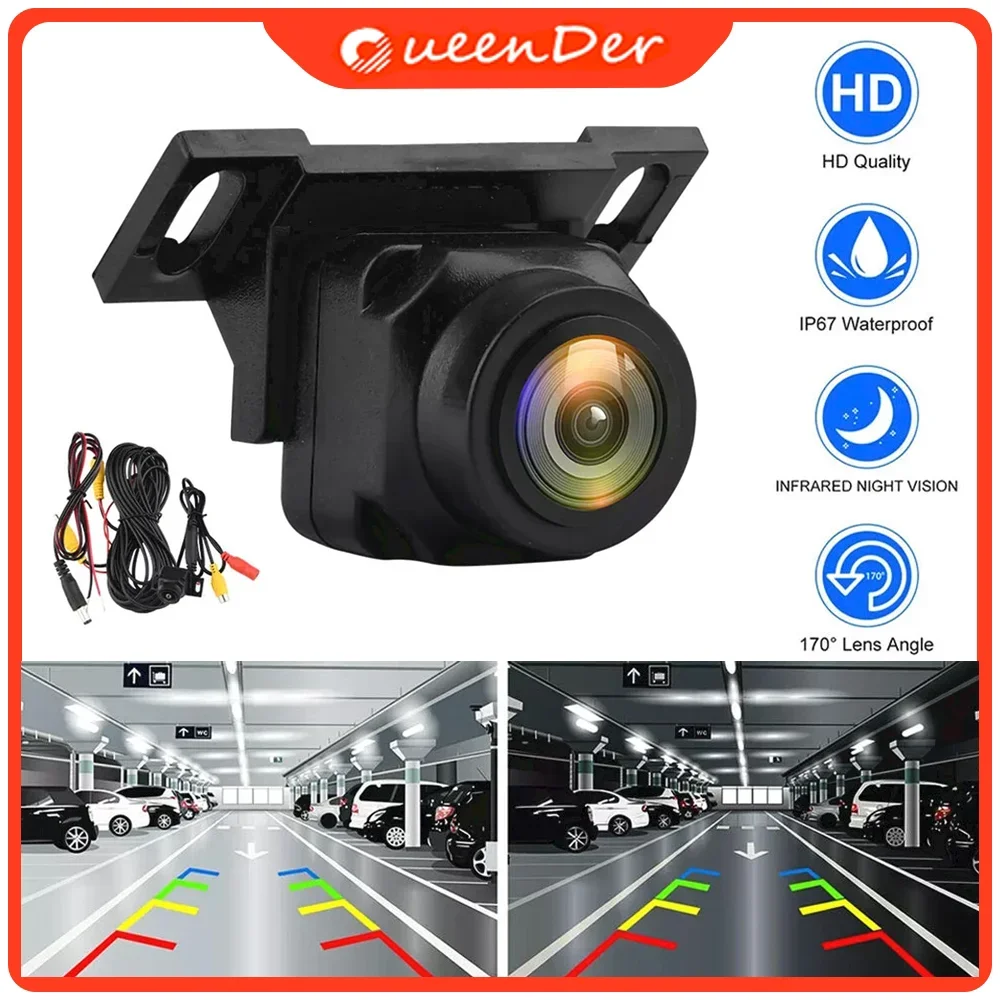 QueenDer 180º Car Rear View Backup Camera Reverse Parking CMOS Night Vision Waterproof