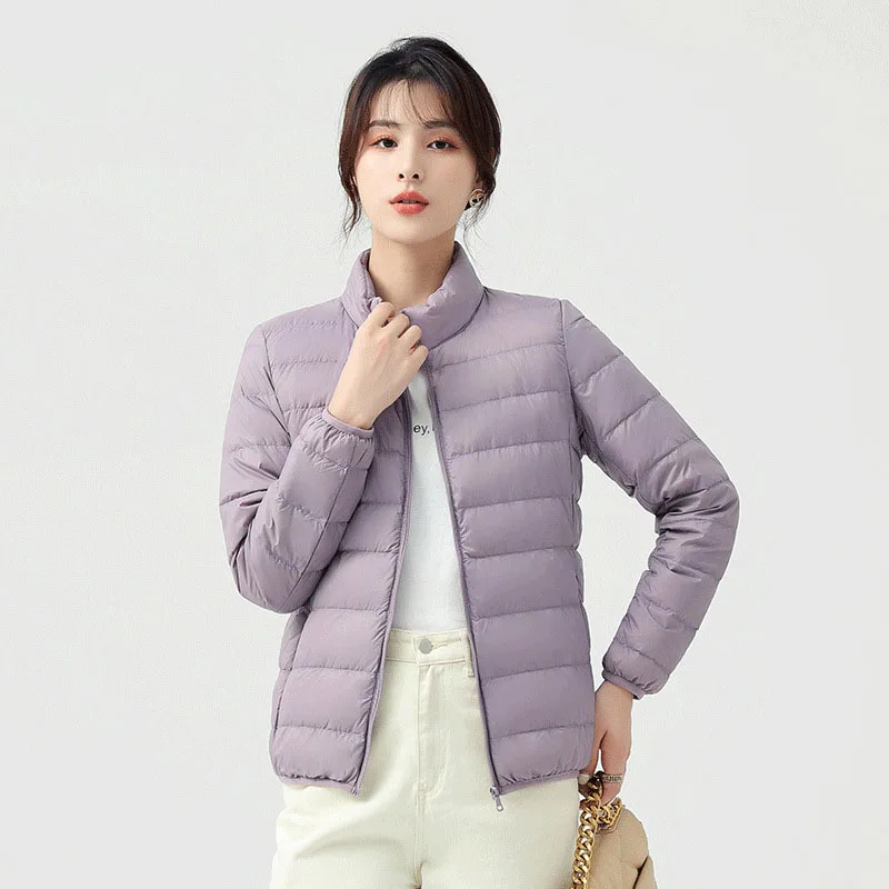 woman European Down Coats Jacket Women's 2026 New Short Thin Thick Warm Slim Fit Korean Edition White Duck Down Fashion Coat