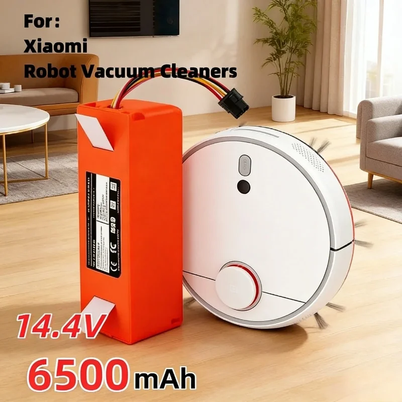 

Rechargeable 14.4V 6500mAh Replacement Battery Pack for Roborock S50 S51 S55 S5 MAX S60 S65 S6 Robot Vacuum Cleaner Long Lasting