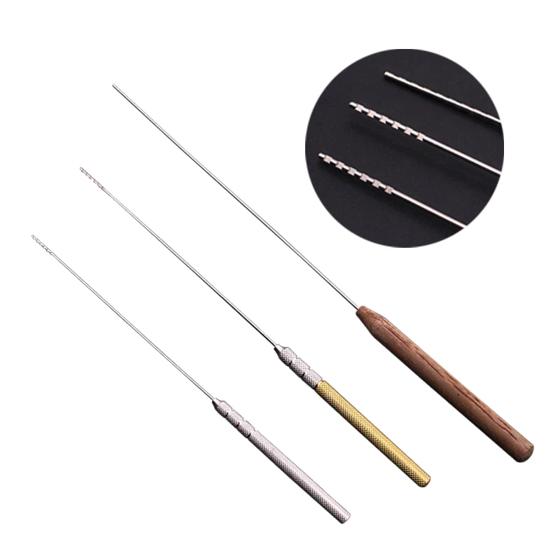 Beauty Plastic Rubbing Needle Fat Grafting Needle Liposuction Tools Wooden/Stainless Steel Handle Beauty Plastic Surgical Tool