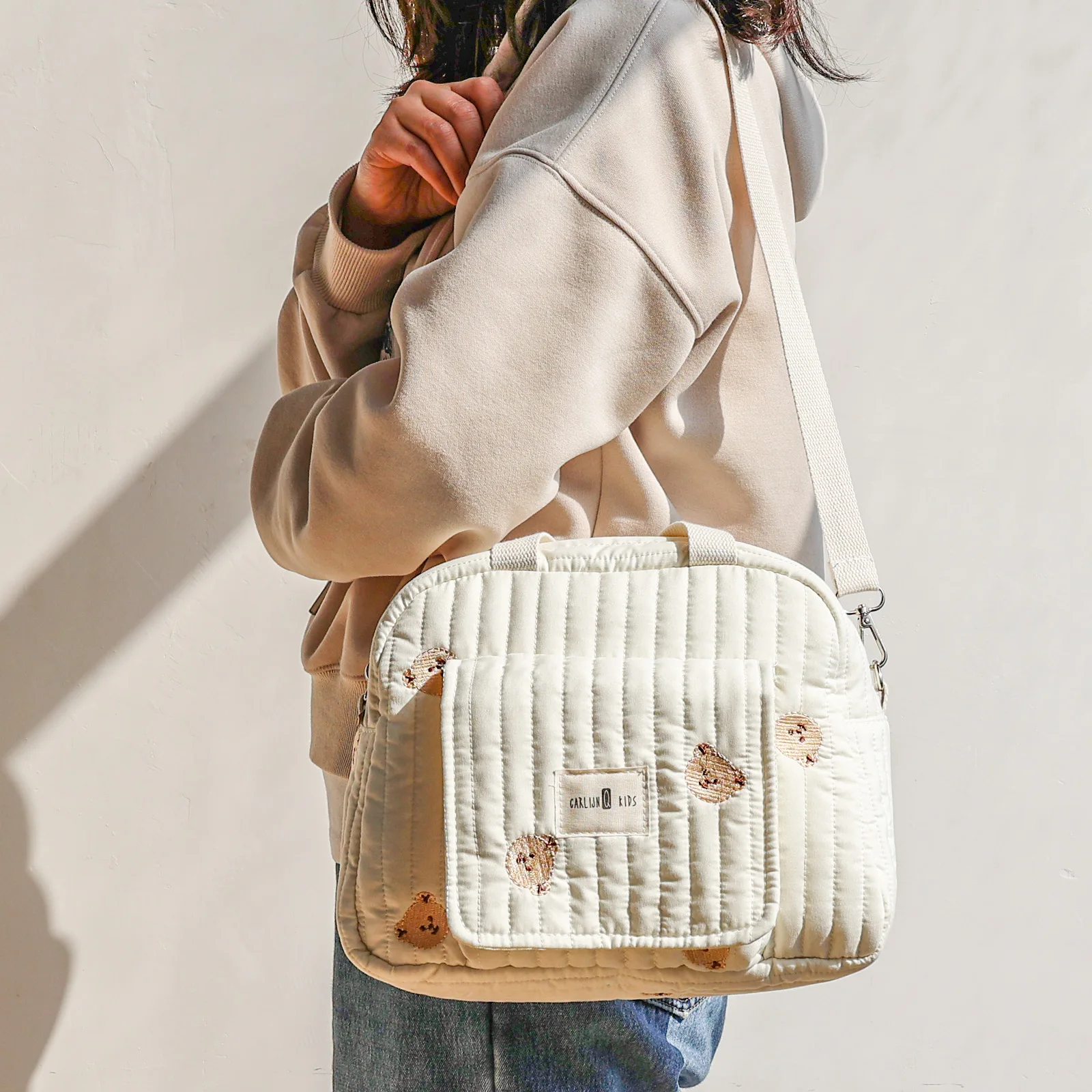 Portable Small Mommy Bag, New Style Flip-Top Handbag, Baby Bottle and Diaper Storage Mommy Bag, Large Capacity for Outings