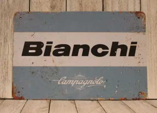 Bianchi Bicycles Tin Metal Poster Sign Vintage Look Bike Race Racing Cycling XZ