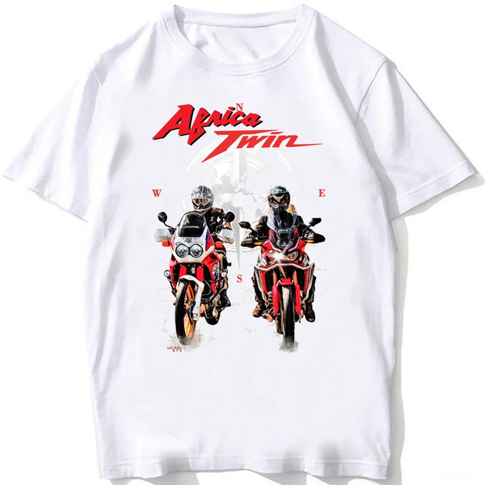 Africa Twin XRV 750 GS Adventure Motorcycle Riding T-Shirt Men Short Sleeve Mountain Moto Sport T Shirt Hip Hop Boy Casual Tees