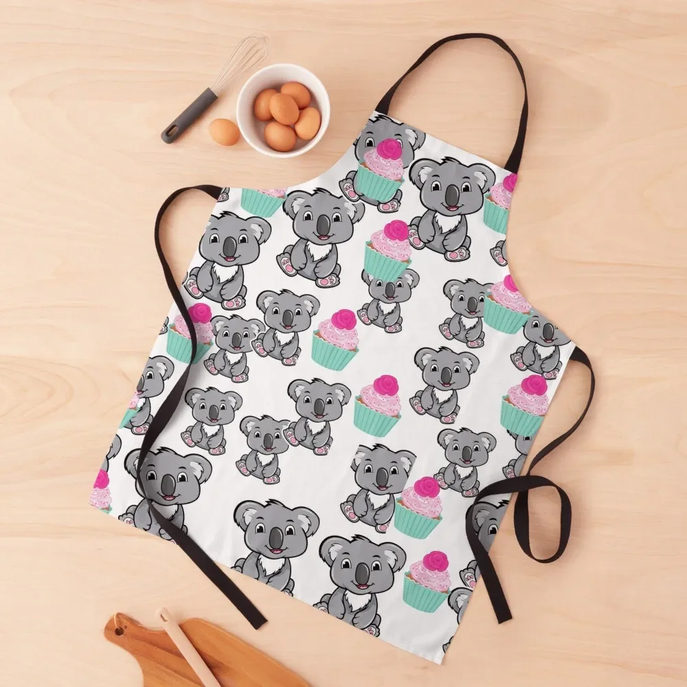 

Koala cupcake, funny koala, gift T-Shirt Apron barber men Goods For Home And Kitchen For Man Waterproof Apron