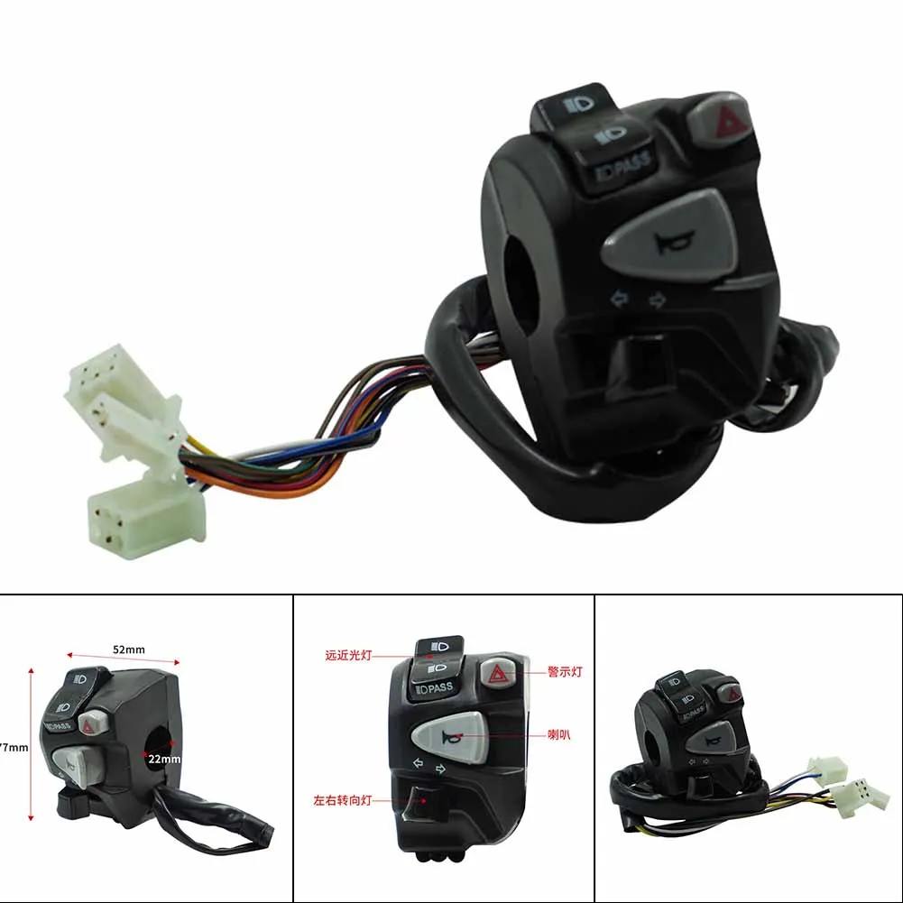 Handlebar Switch Switch Motorcycle Handlebar Plastic Plug-and-play Combination Switch For Honda Vario 125-150