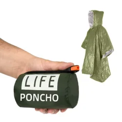 3 In 1 Outdoor Military Raincoat Hooded Sleeve Waterproof Rain Poncho Motorcycle Rain Cover Camping Hiking Travel Rainwear Tent