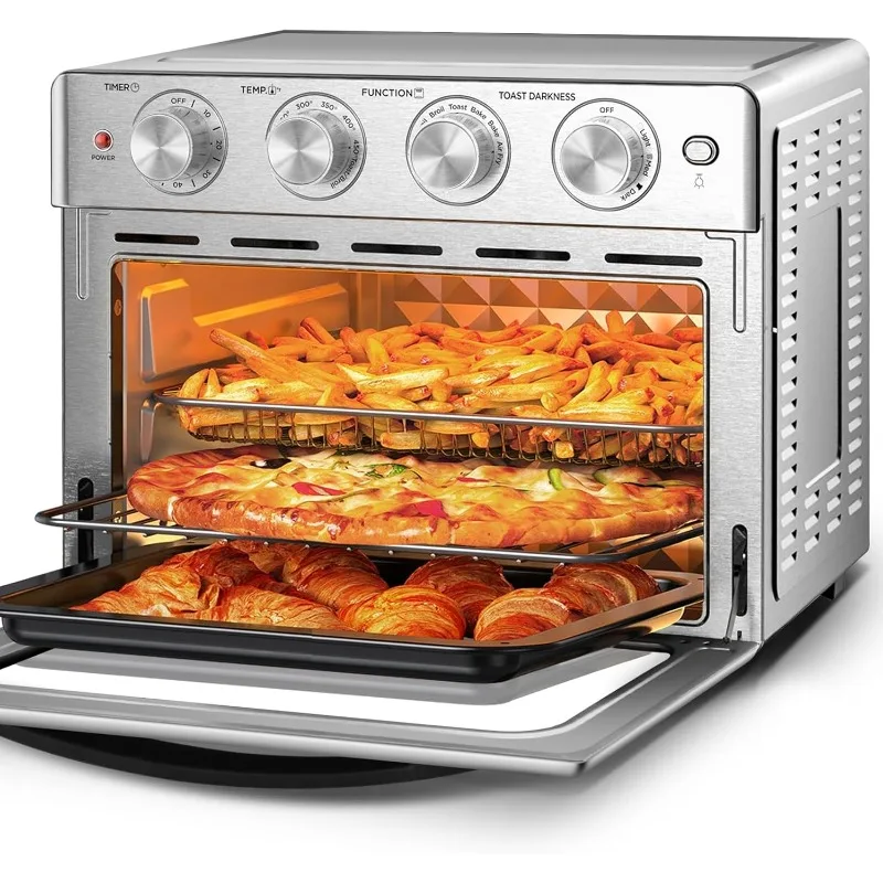 Air Fryer Oven Big Air Fryer, Toast Oven with Bake Roast Convection Oven, Easy to Use  Clean Stainless Steel