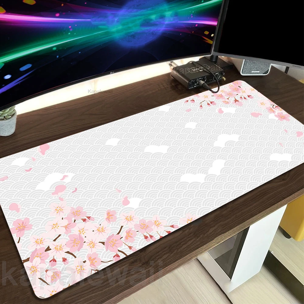 

Cherry Blossm Mouse Pad Large Computer Gaming Accessories MousePad Desk Mat Anti-slip Laptop Soft Mice Pad Sakura Mouse Mat