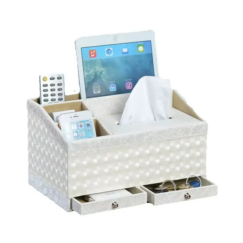 Neue kreative multifunktionale Desktop-Taschentuchbox, Aufbewahrungsbox für mobile Fernbedienungen, Sortierbox für verschiedene Gegenstände im Wohnzimmer.