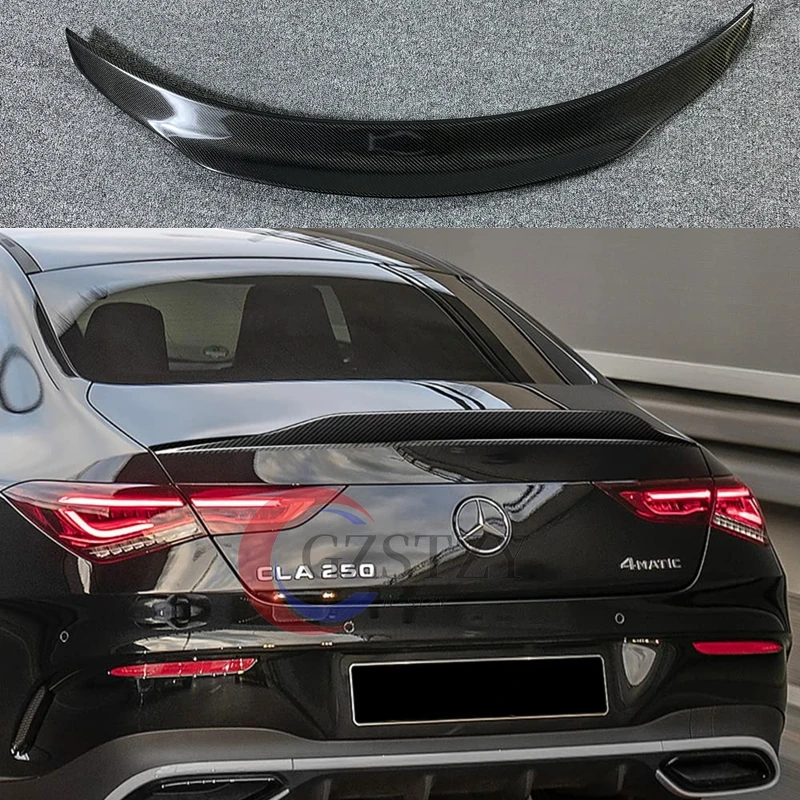 Para Mercedes-Benz CLA W118 C118 PSM Stile en ABS Fibra di Carbonio Spoiler Posteriore Tronco Ala 2019-2024