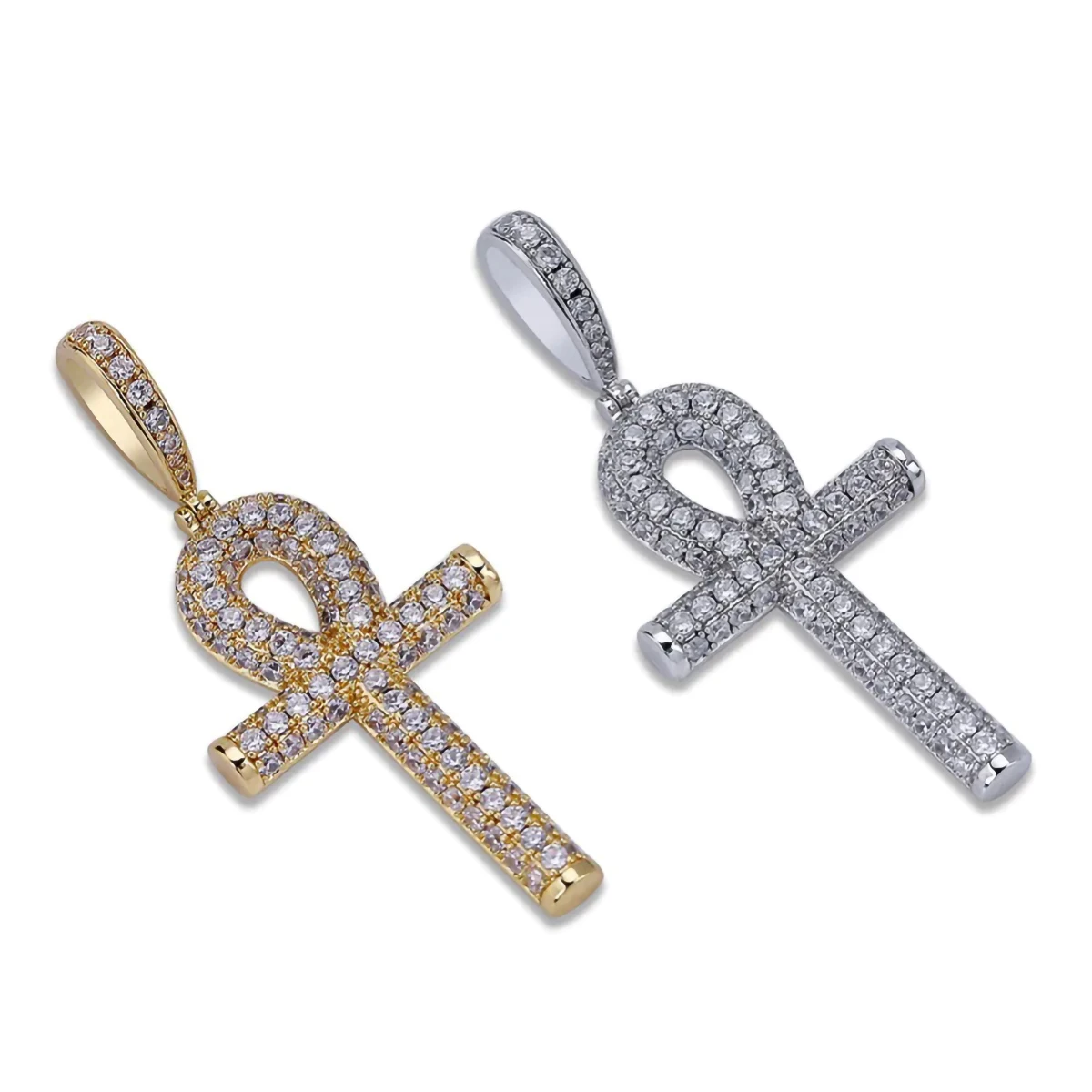 Hip Hop Moissanite Cross Pendants For Men And Women With Certificate Charm Jewelry 100% 925 Sterling Silver Christmas Gift Trend