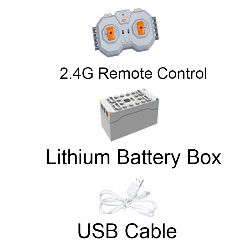 Cada-caja de batería de bloque de función de potencia C61024w, luz Led y ladrillos remotos, Kit de Motor de ladrillo, Micro bloques de construcción, regalo para niños