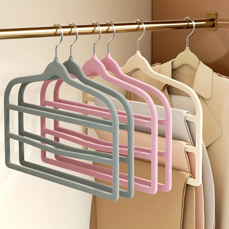 

2pcs Three-Layer Non-Slip Clothes Hangers for Pants, Scarves and Coats | Durable Space-Saving Organizer | Home Storage Organizer