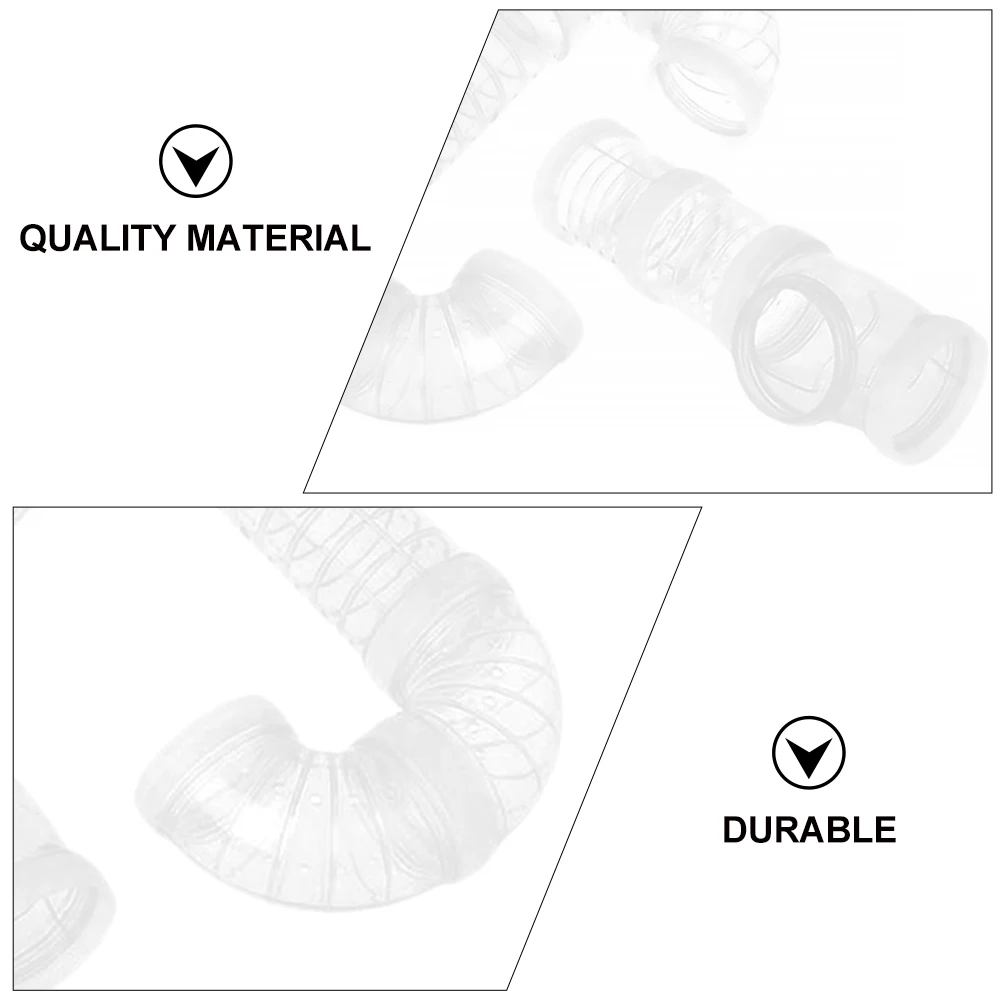 

2 Pcs Hamster Cage Tunnel Plastic Tube Animal Playground Pet Accessory Strong Durable Tailored Toys Expand Habitat Various