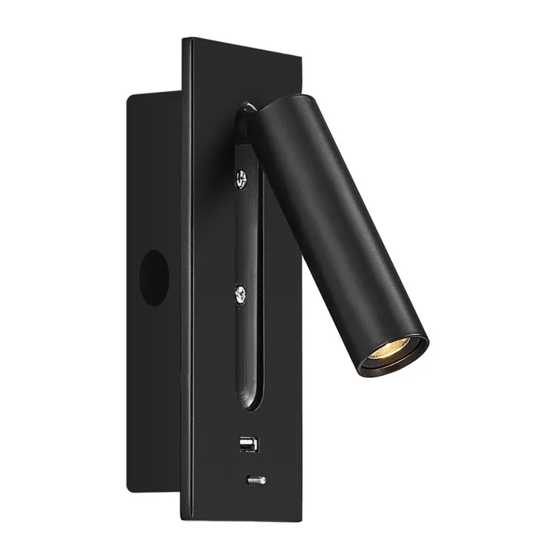 

ABFU-Wall Mount Reading Light For Bedroom, Headboard Lights For Reading In Bed With USB A Ports, Bed Lights For Headboard
