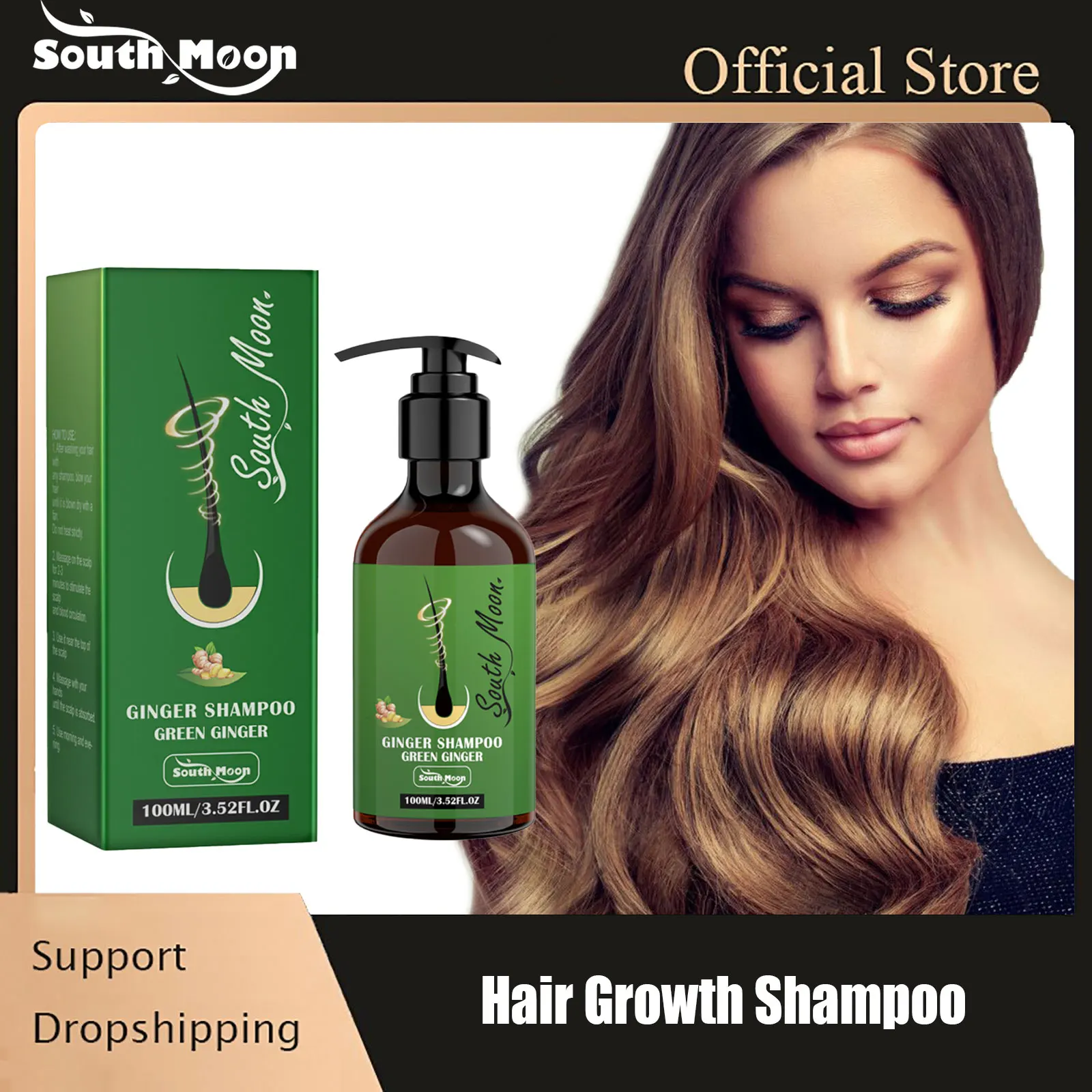 Hair Growth Shampoo Reduce Loss Water Based Moisture Keep Smoothing Improves Baldness Repairing Damaged Ginger Hair Care Shampoo