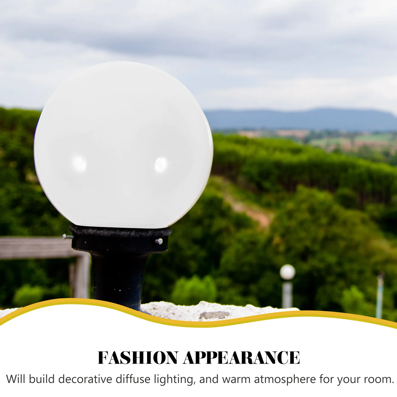 

Spherical Lampshade Acrylic Globe Cover White Wall Fixture Replacement Shades Dimmable Bedroom Living Room Lighting Decor