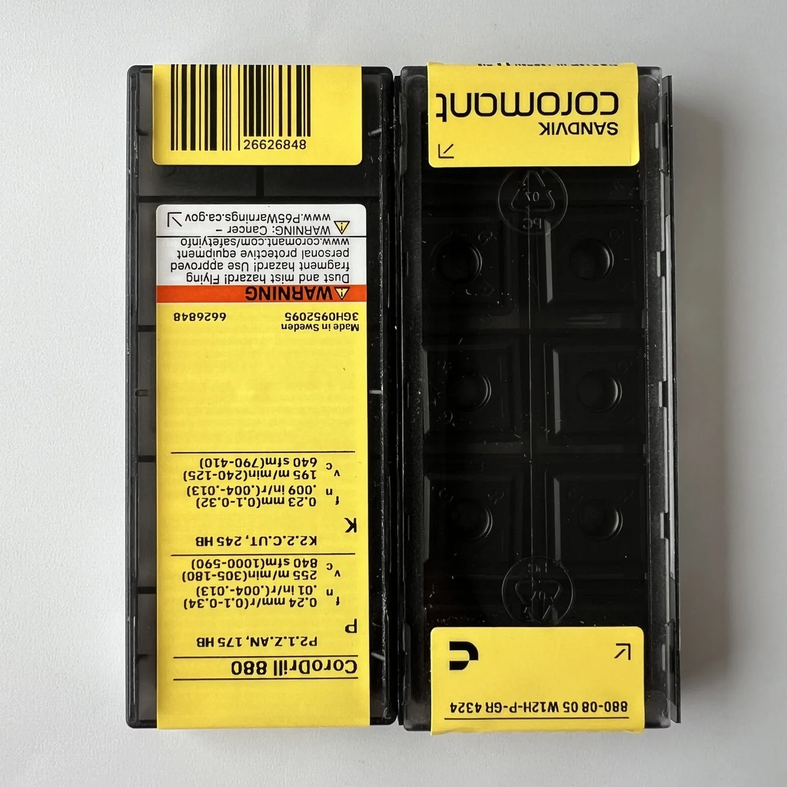 

SANDVIK / 880-0805W12H-P-GR 4324 / Original Swedish hard alloy blade 10 Pcs