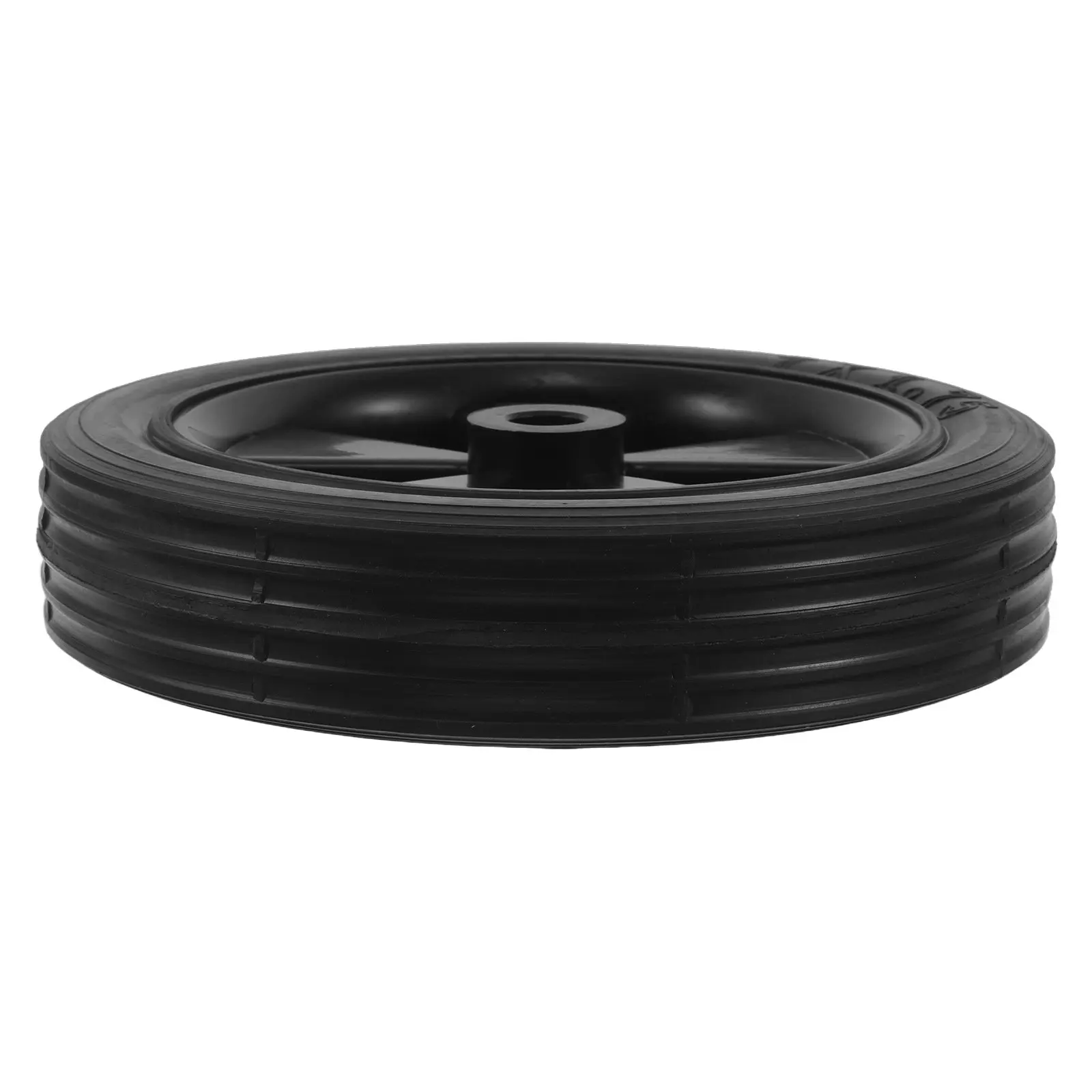 Solid Rubber Generator Wheel 7 Inch Flat-Free Utility Cart Tire Replacement Anti-Slip Heavy Duty Industrial Equipment Wheel