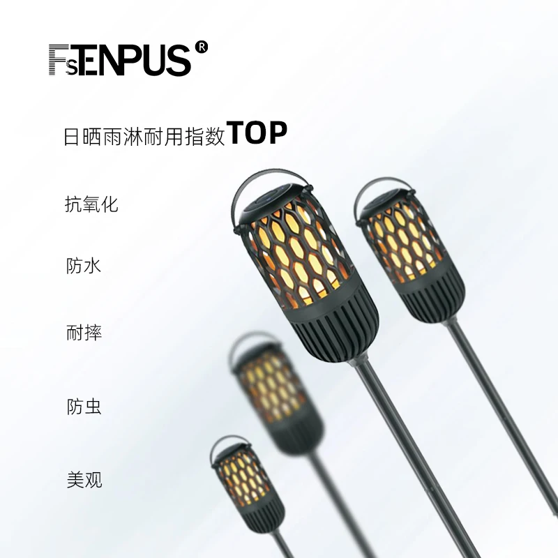 Fstenpusレトロ屋外ランプ、多機能アンビエントライト、Bluetoothスピーカー、防水ハンドル、レストランバーランプ