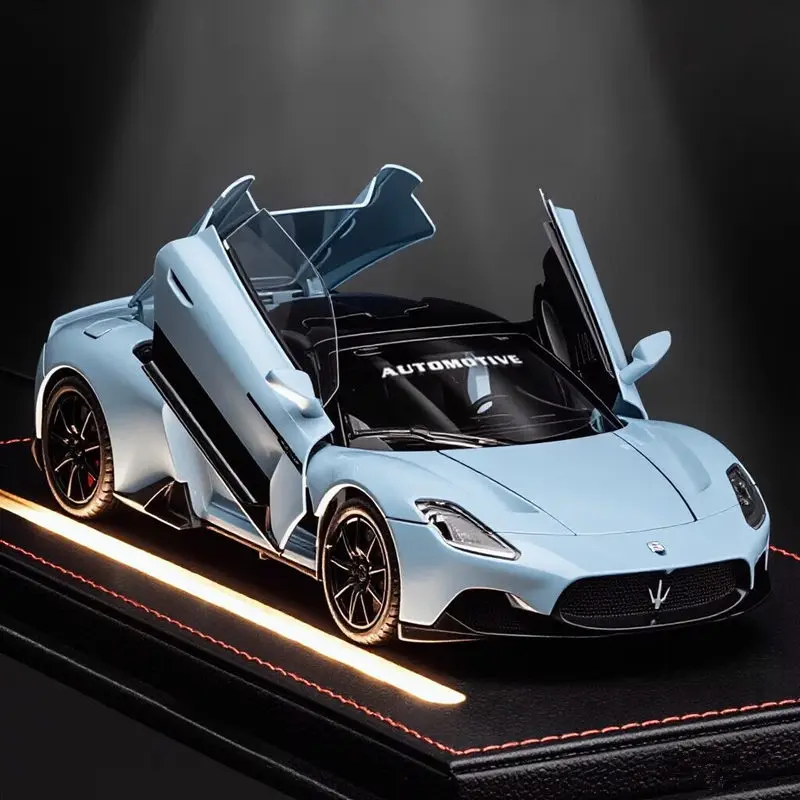 

Модель спортивного автомобиля Maserati MC20 Cabrio из сплава, масштаб 1:32, литая металлическая модель гоночного автомобиля со звуком и светом, детская игрушка, подарок
