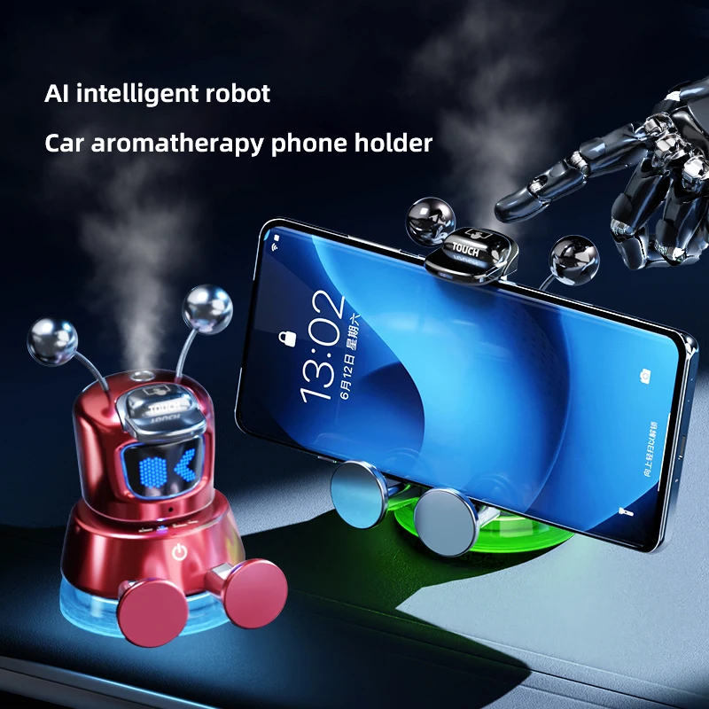 Car Fragrance Aromatherapy Automatic Spray Deodorize Perfume Diffuser Phone Holder Air Long-lasting Frag Interior Accessories