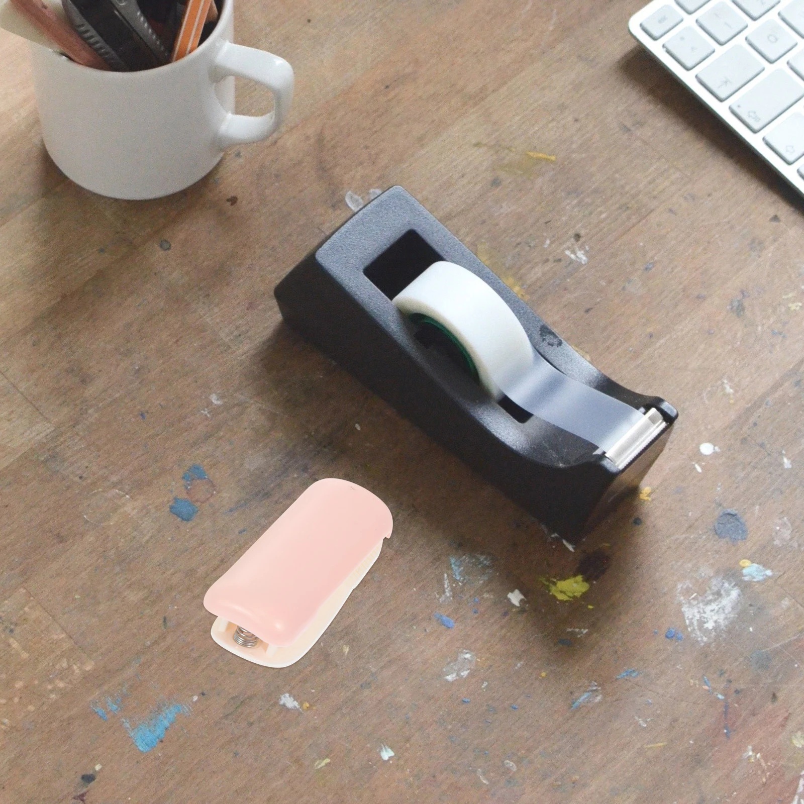 Distributeur de ruban adhésif portatif, 2 pièces, trancheur, distributeurs Washi, emballage de fournitures en plastique de bureau