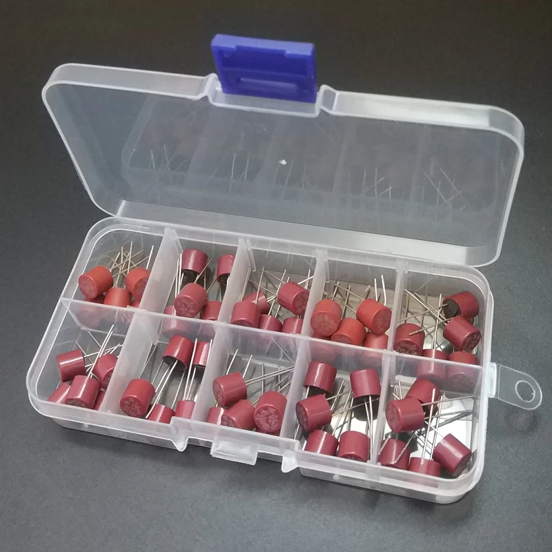 50Pcs/box 382 Circular Plastic Fuses Assortment Kit, 9 Values (0.5A-10A) Cylindrical Electrical Fuse Set for TV PCB Repair