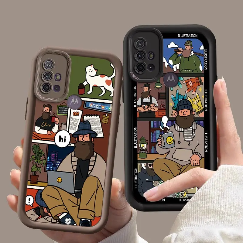 Funda de teléfono de silicona para Motorola Moto G84, G64, G54, G53, G34, G30, G24, G22, G20, G14, G10, G04, G04S, a prueba de golpes, ilustración G30