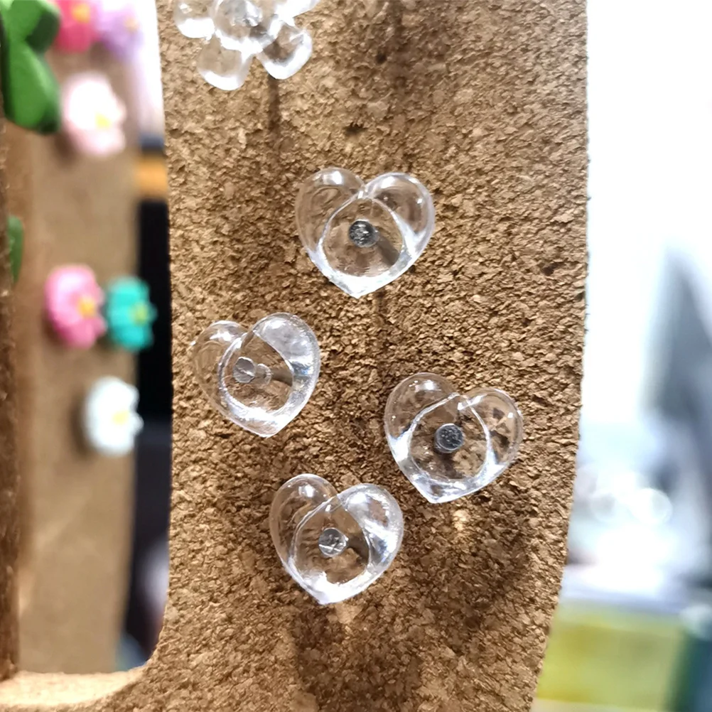 100 قطعة دبابيس ضغط على شكل قلب مواد مميزة مثبت عملي للاستخدام اليومي دبابيس تثبيت إمداد منزلية قابلة لإعادة الاستخدام