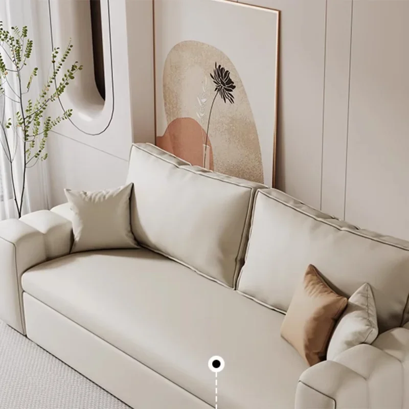 Sofa rozkลadana Cream Wind skลadana dwufunkcyjny salon wielofunkcyjny rozkลadany sofy z tkaniny technicznej Nordic Lounge meble Divano