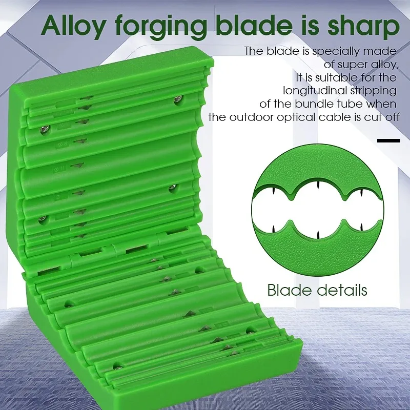 Alat Pengupas Pipa Serat Optik Longitudinal AUA-09 1.5-11mm, Pemotong Kabel Inti Tunggal/Bentuk Pita, Alat Pengupas Pipa Tengah