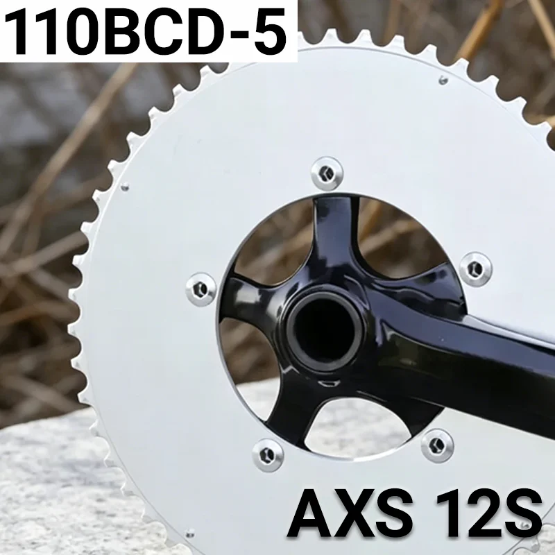 

PASS QUEST 110 Bcd Chainring For Shimano Axs 12 Speed 5 screws Double Crown 105 Ultegra power meter spider Aero 46 33 Star