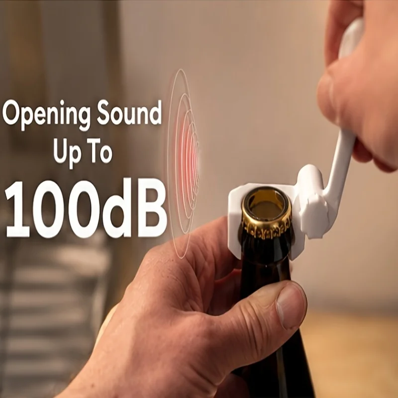 3D‑Printed Plastic Super‑Loud Beer Bottle Opener, 100dB Portable Party Bar Gadget, Gift for Beer Lovers, for Camping & Kitchen