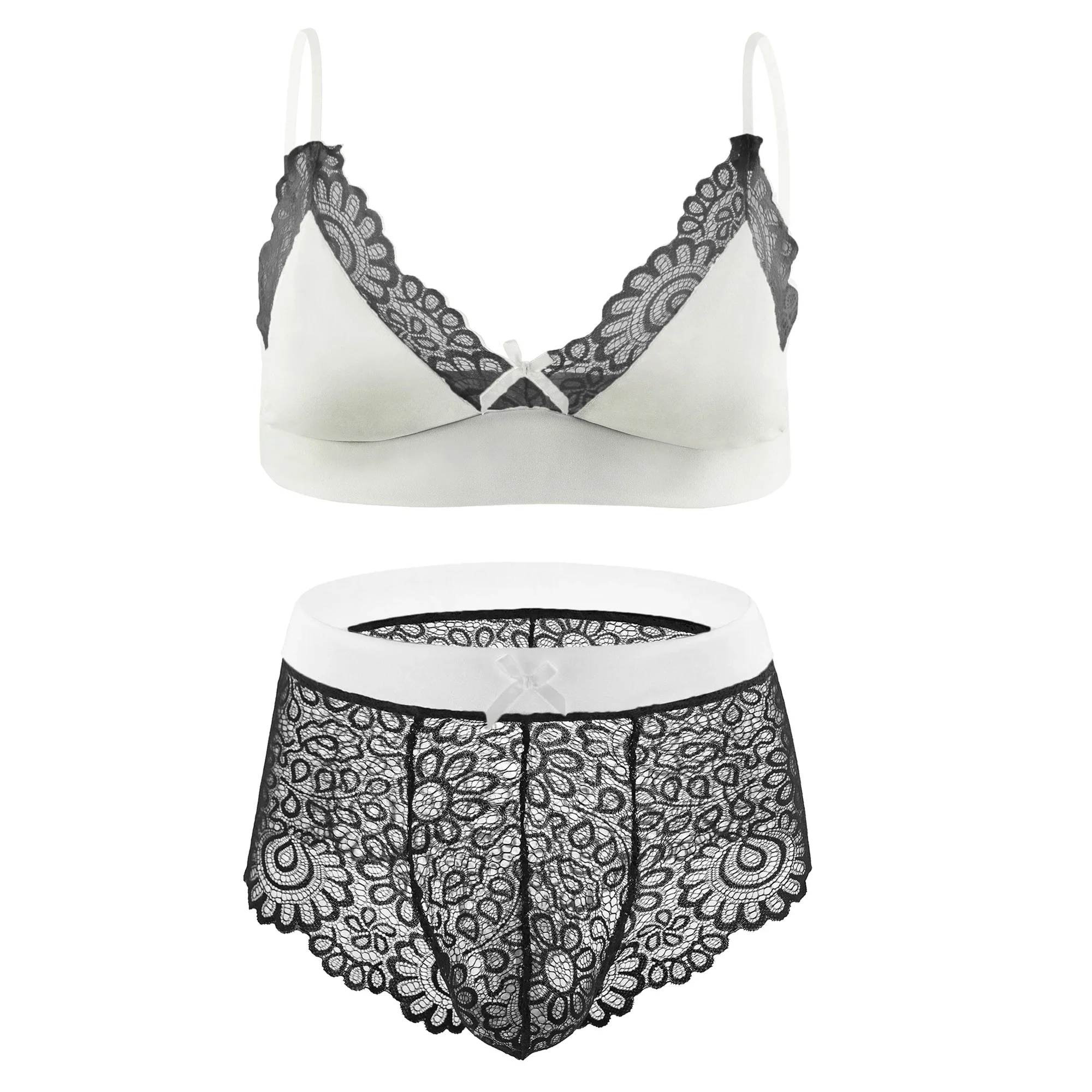 

Мужские сексуальные бюстгальтеры с цветочным принтом, топы, комплекты нижнего белья, эротический кружевной бюстгальтер без косточек, шорты-боксеры, ночное белье, крестообразное нижнее белье, прозрачное нижнее белье