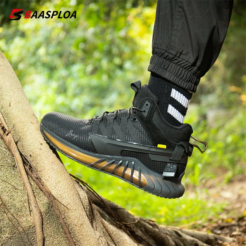 Baasploa Men Winter Sneakers New Waterproof Cotton Walking Shoes Plush Warm for Men Comfort Brand Casua Sneakers Non-Slip Male