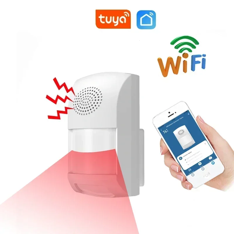 Tuya Smart WiFi Infrared Detectors Motion Sensor Alarm Compatible With Tuyasmart APP Smart Life APP Support Dropshipping