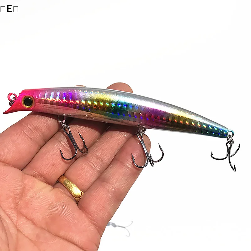 

1 шт. рыболовная приманка 12 см 12,5 г, искусственная жесткая приманка с 3D глазами, тройным крючком, плавающий крэнкбейт, снасти для рыбалки〔Winter5〕