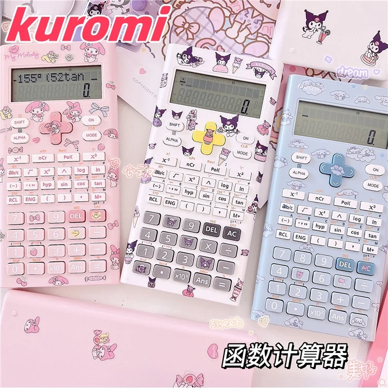 

Melody cute sanrio calculator exam electronic calculator jade DIY student office supplies jade cinnamon dog kuromi free stickers