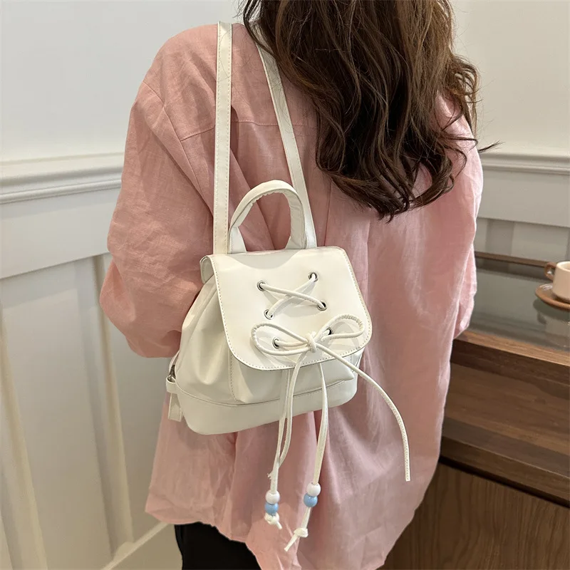 Fashion Academy Wind Backpack Handheld Bucket Bag Travel Bag Shoulder Bag for Women 2024 New Cross Shoulder Small Backpack