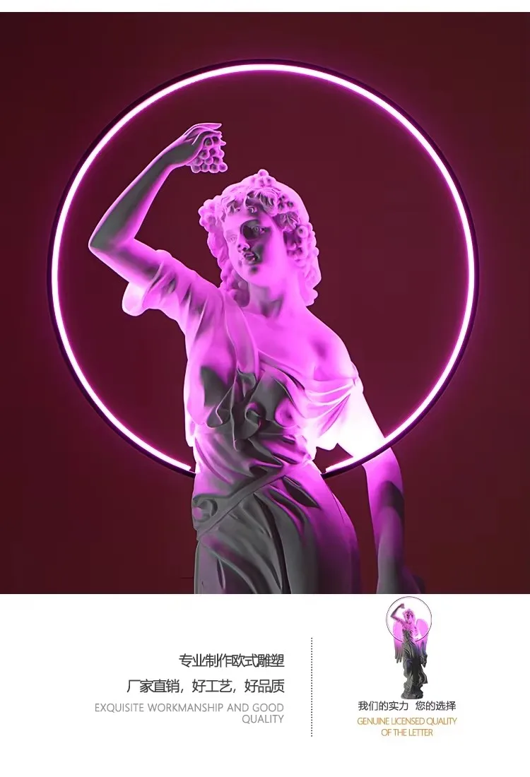 تمثال الجبس شريط الزفاف KTV الألياف الزجاجية النحت زخرفة الديكور الإبداعي