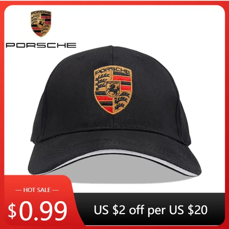 

Наклейка на автомобиль для Porsche Cayman Cayenne 911 Macan, бейсболка с вышитым логотипом, регулируемая повседневная кепка для Porsche 91
