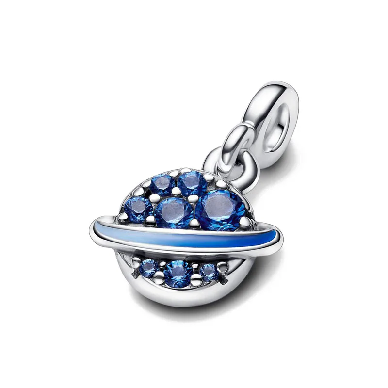 Exquisite 925 Silver ME Series Mini Lucky Grass Gradient Planet Pendant,Fit European Original Bracelet DIY Exquisite Jewelry view 4