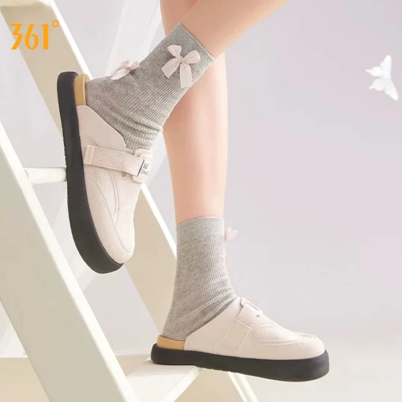 361 Degrees Yunyu Bokken Women Slippers Casual Wear Soft Comfortable No shoelaces Convenient Female Outdoor Slippers 682626705