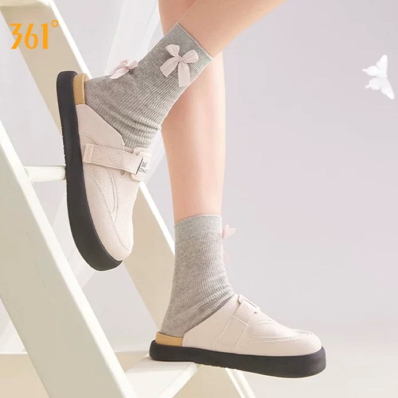  361 Degrees Yunyu Bokken Women Slippers Casual Wear Soft Comfortable No shoelaces Convenient Female Outdoor Slippers 682626705 