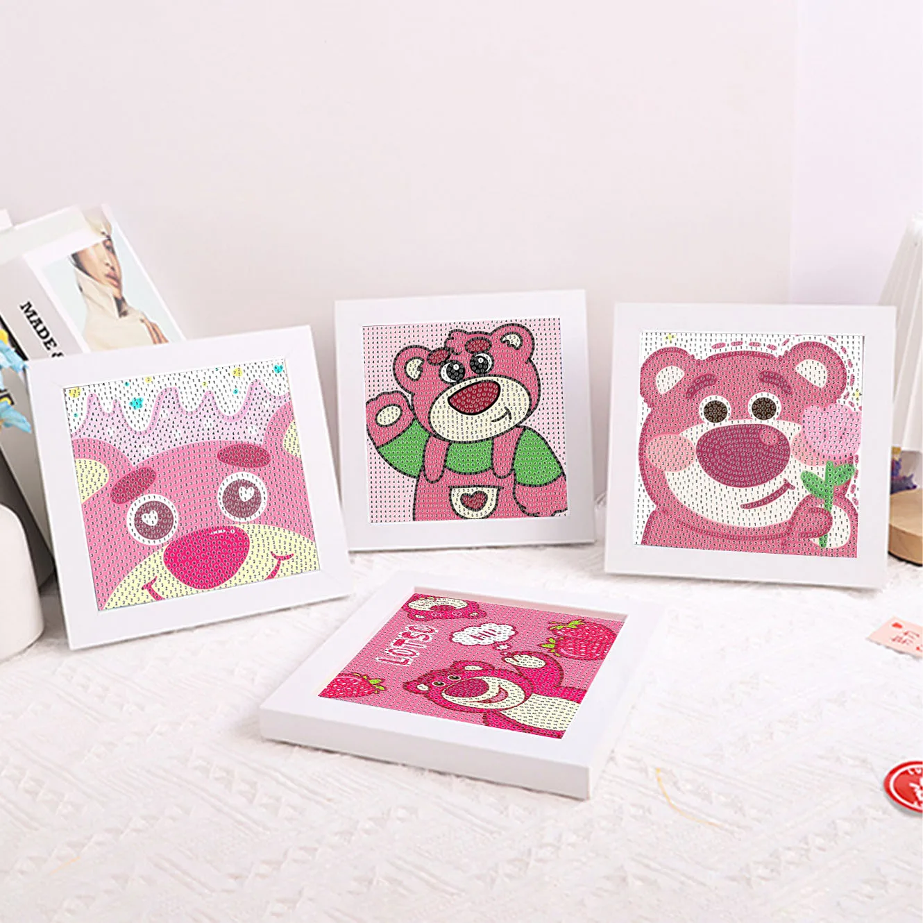 

Disney Creative Home Decoration Painting Handmade DIY Crystal Diamond Strawberry Bear Cross Embroidery Kit Birthday Gift