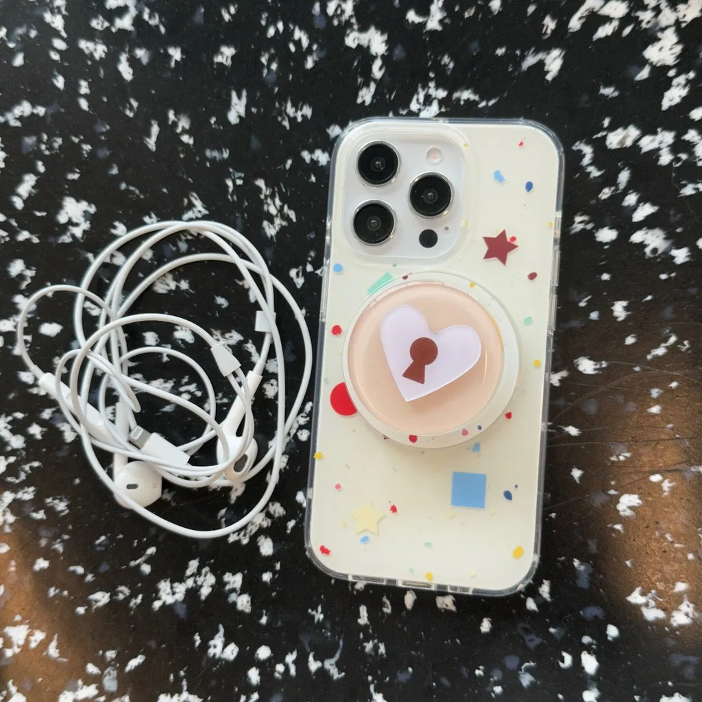 

Забавный красочный геометрический узор с всплескю и держателем, чехол для телефона с магнитной беспроводной зарядкой для iPhone 16, 15, 14, 13 Pro Max