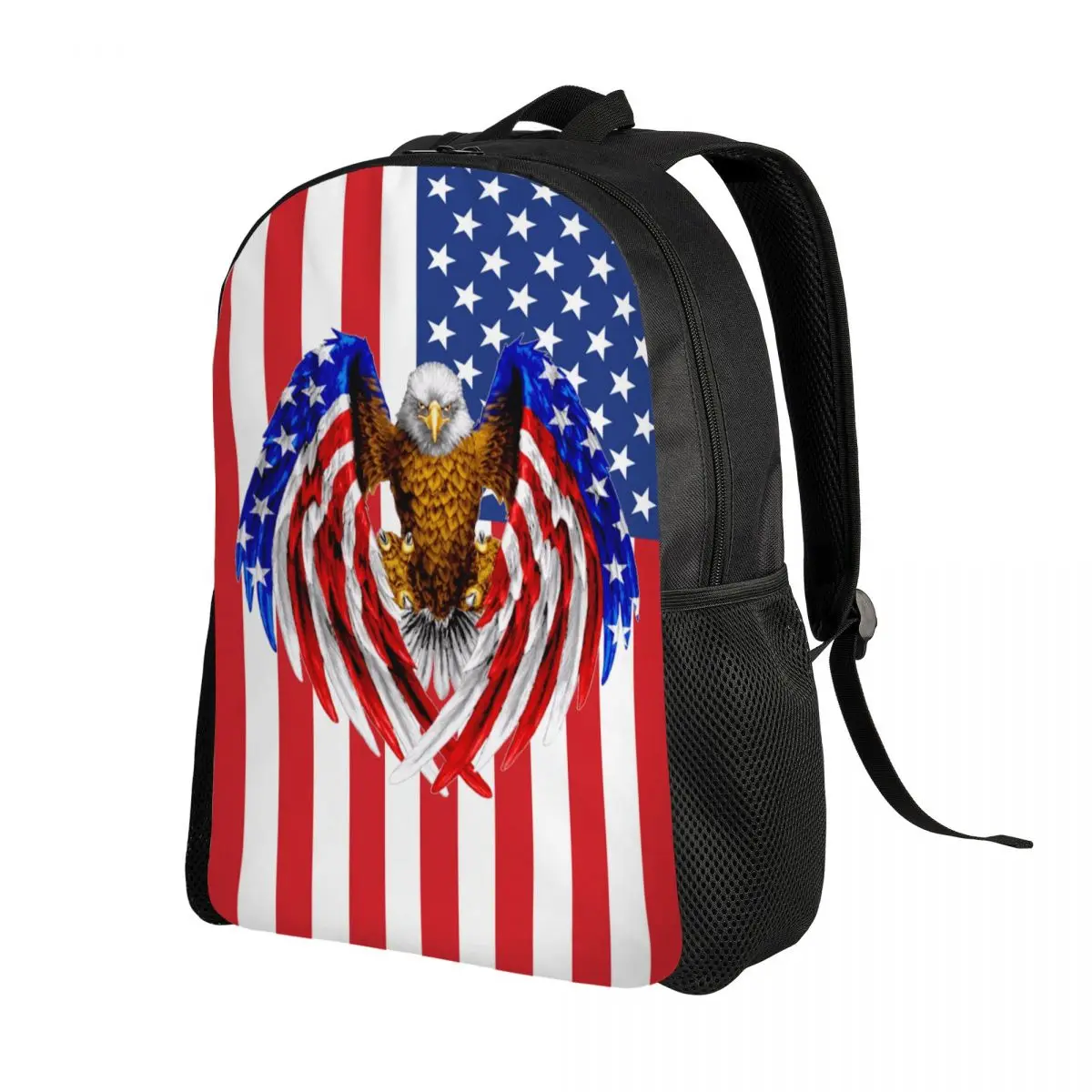 USA Flag American Eagle Backpack for Men Women College School Student Bookbag Fits 15 Inch Laptop Bags